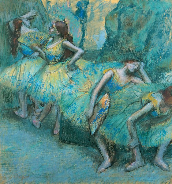 Kanatlarda Bale Dansçıları by Edgar Degas