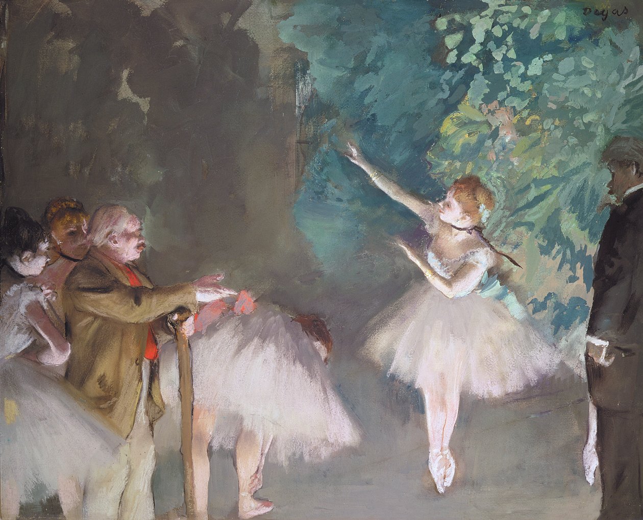 Bale provası (pastel ve yağlı) by Edgar Degas
