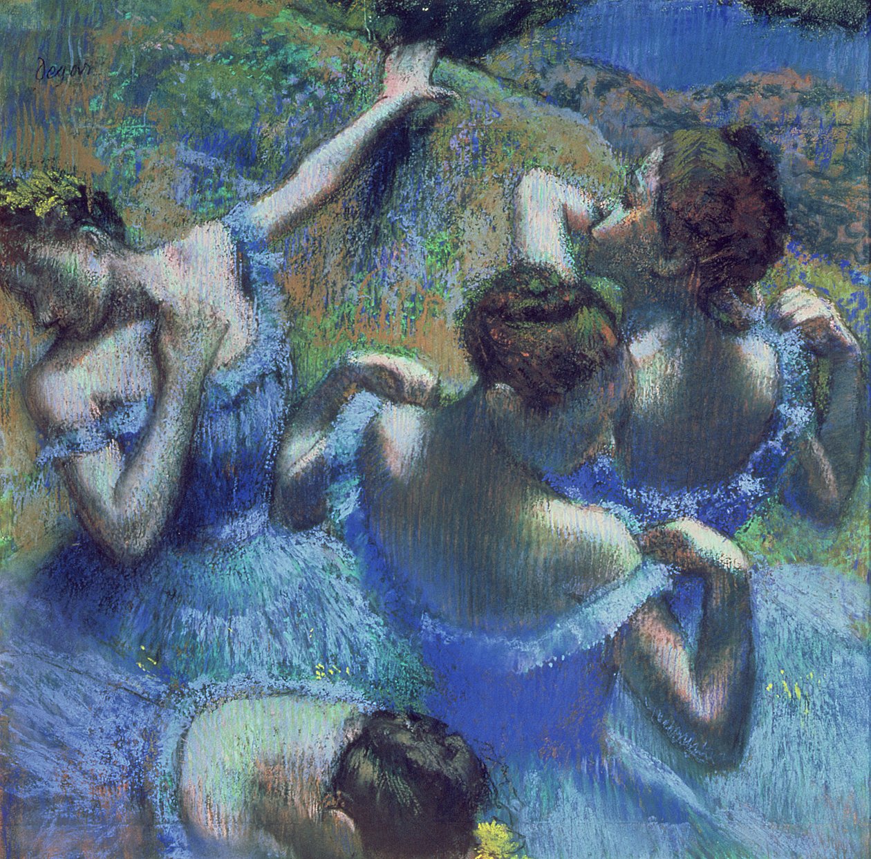 Blue Dancers, c.1899 (pastel) by Edgar Degas