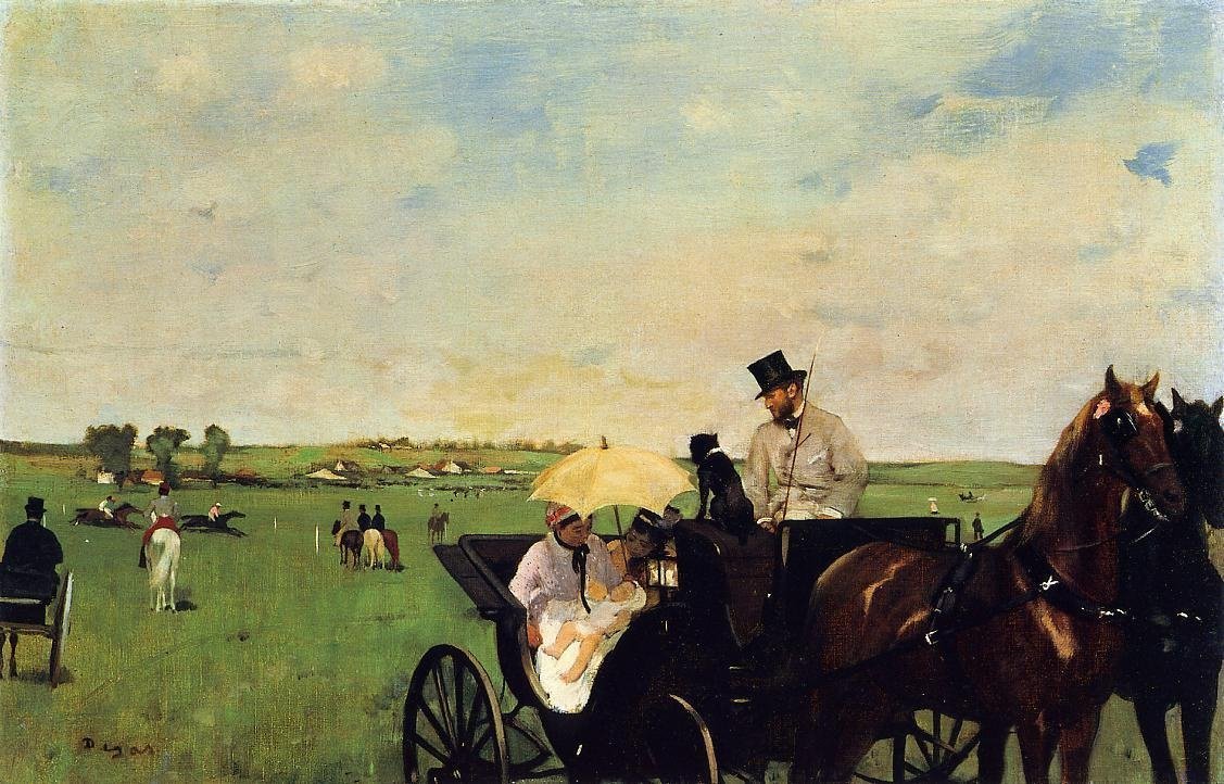 Yarıştaki antrenörler by Edgar Degas