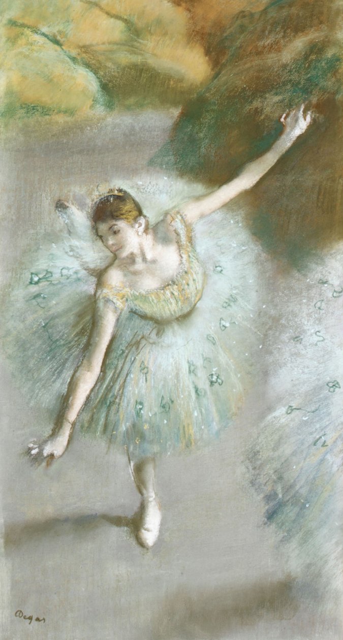 Yeşilli Dansçı, 1883 dolayları by Edgar Degas