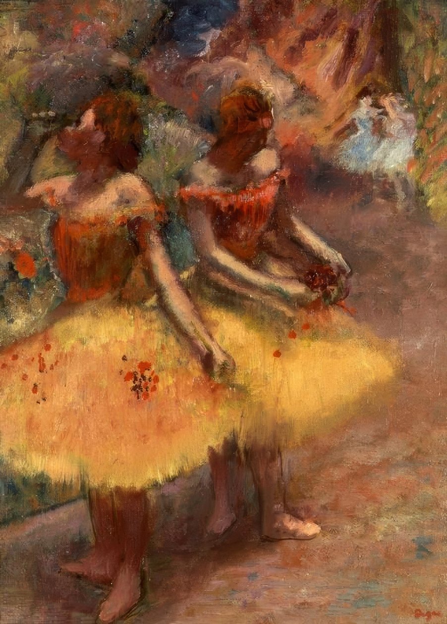 iki dansçı by Edgar Degas