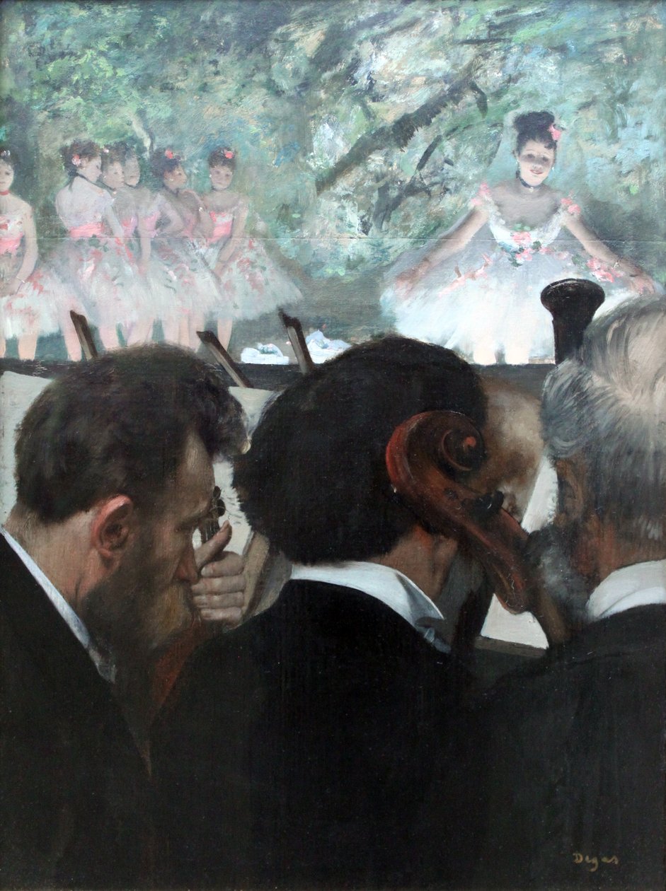 orkestra müzisyenleri by Edgar Degas