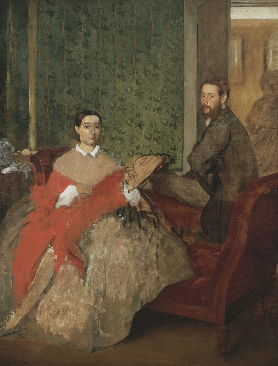 Edmondo ve Thérèse Morbilli, 1865 dolayları by Edgar Degas