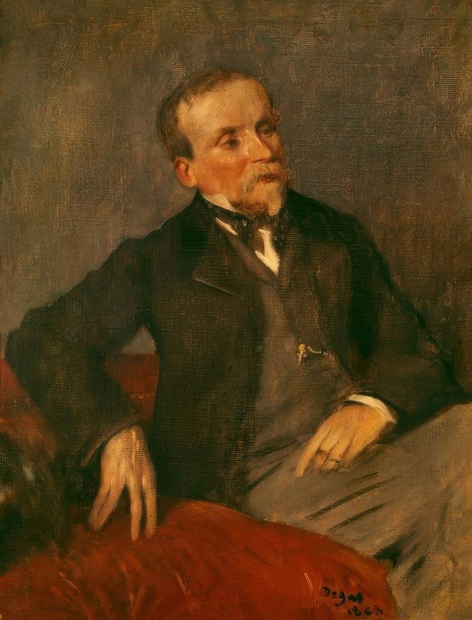 Evariste de Valernes (1816-1897) ressam ve sanatçının arkadaşı by Edgar Degas