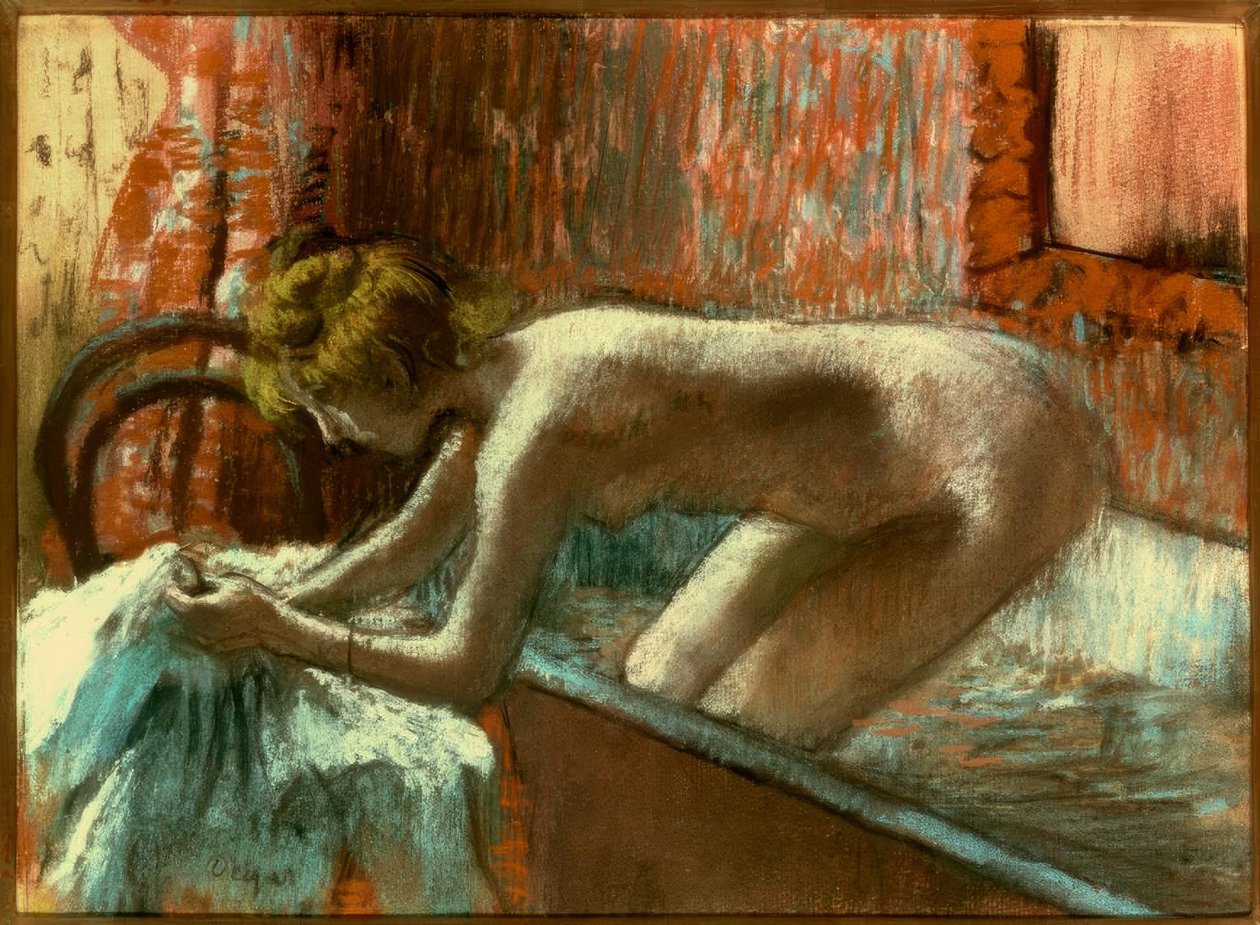 Kadın banyodan çıkıyor by Edgar Degas