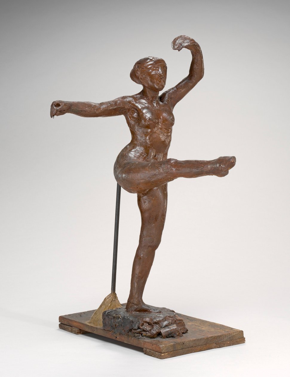 Dördüncü Pozisyon Ön, Sol Bacakta, c.1885-1890 (sarı kahverengi mum ve plastilin) by Edgar Degas