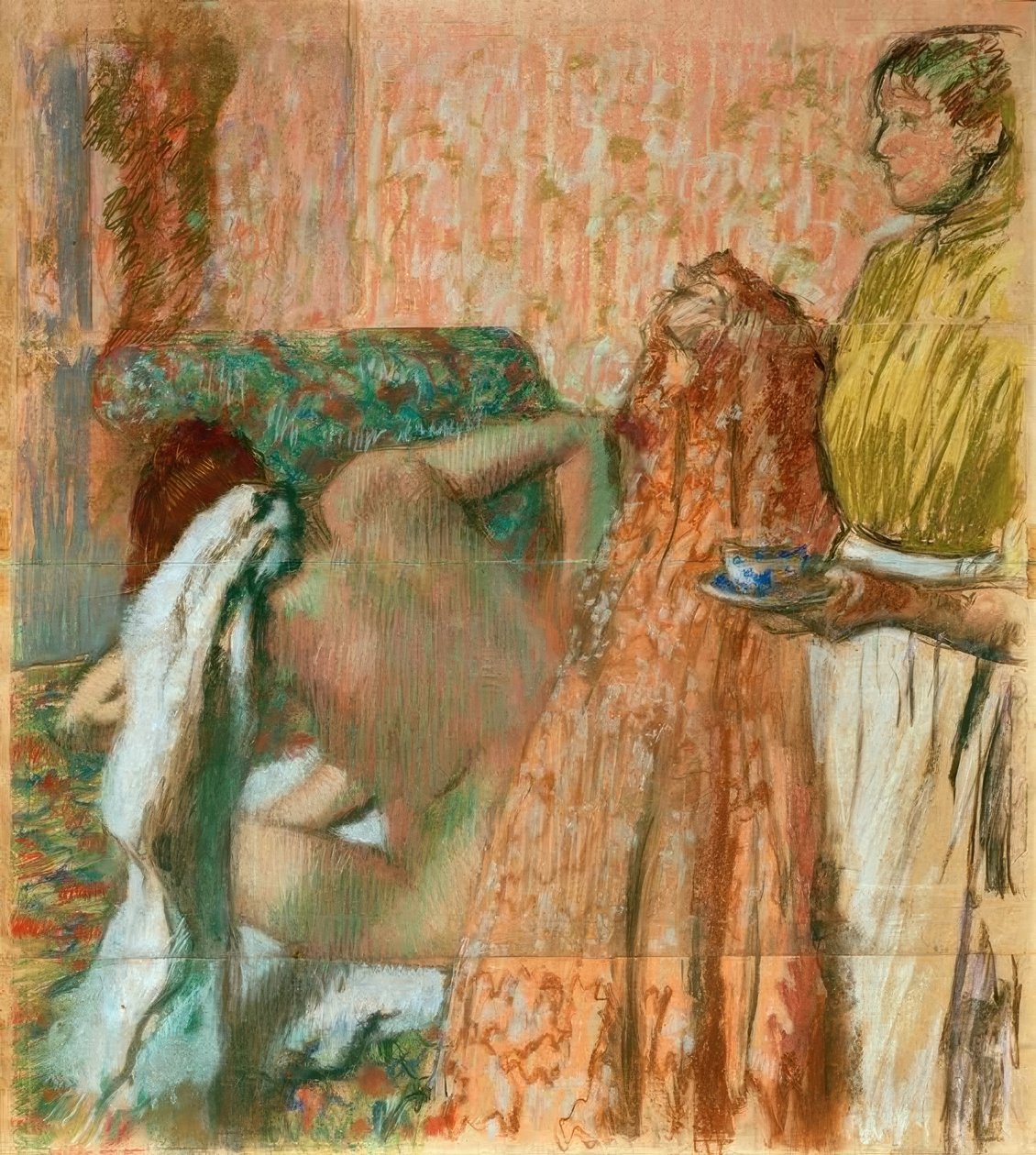 Banyodan sonra kahvaltı by Edgar Degas