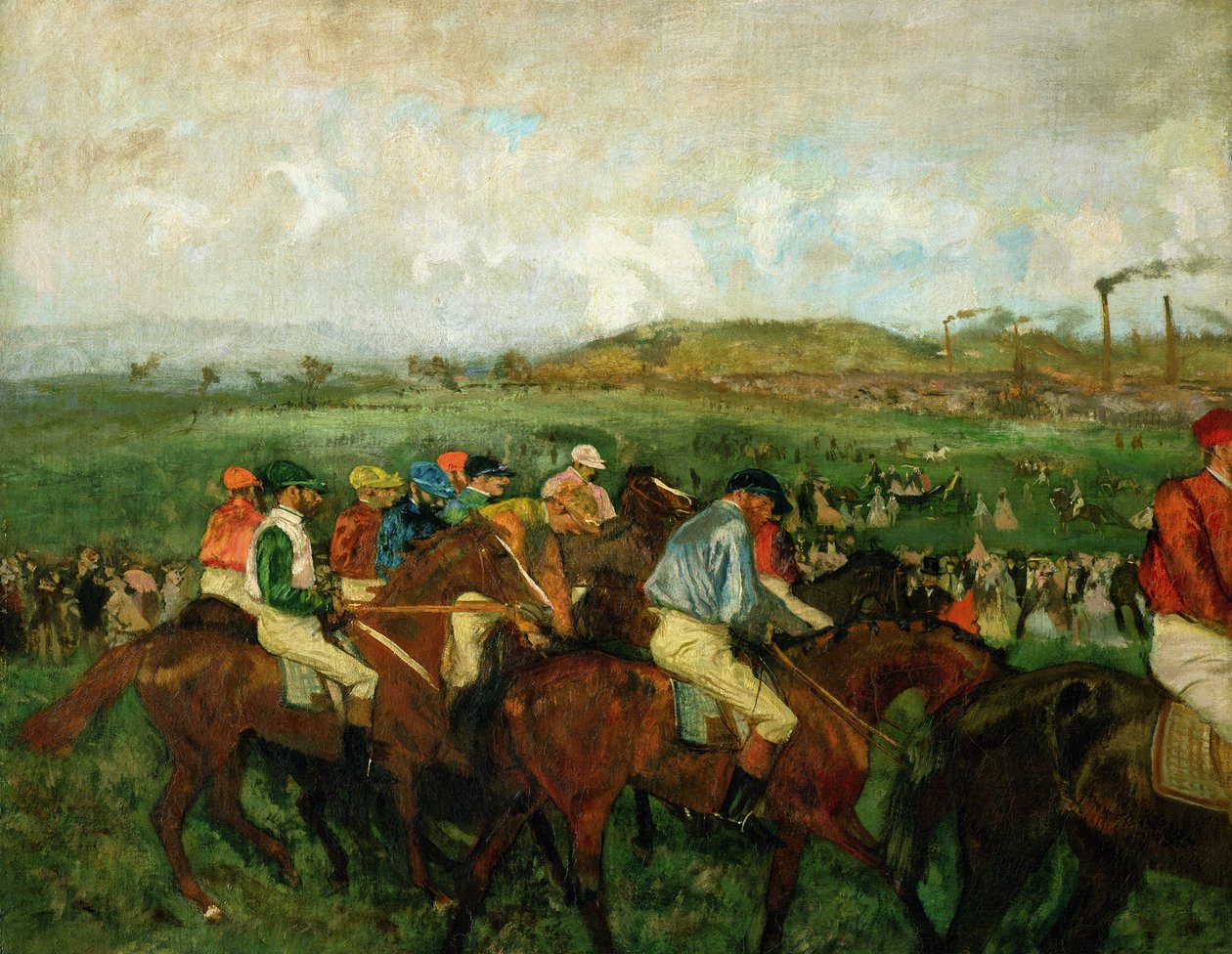 Beyler yarış. Ayrılmadan Önce, 1862 by Edgar Degas