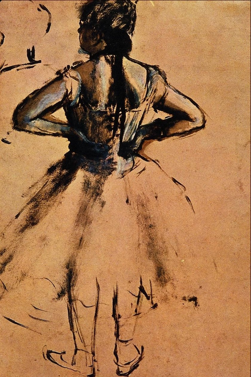 Kalça üzerinde eller by Edgar Degas