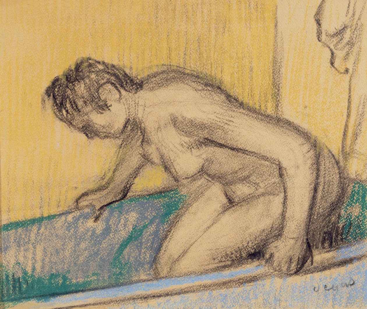 Hamamda, c.1883 (kağıt üzerine pastel ve karakalem) by Edgar Degas
