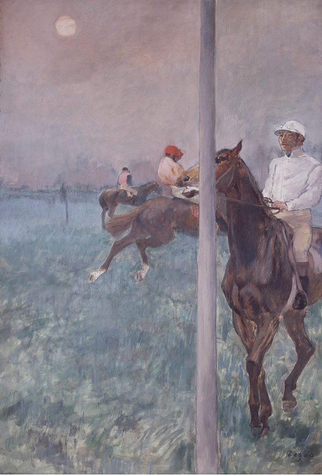 Yarıştan Önce Jokeyler by Edgar Degas