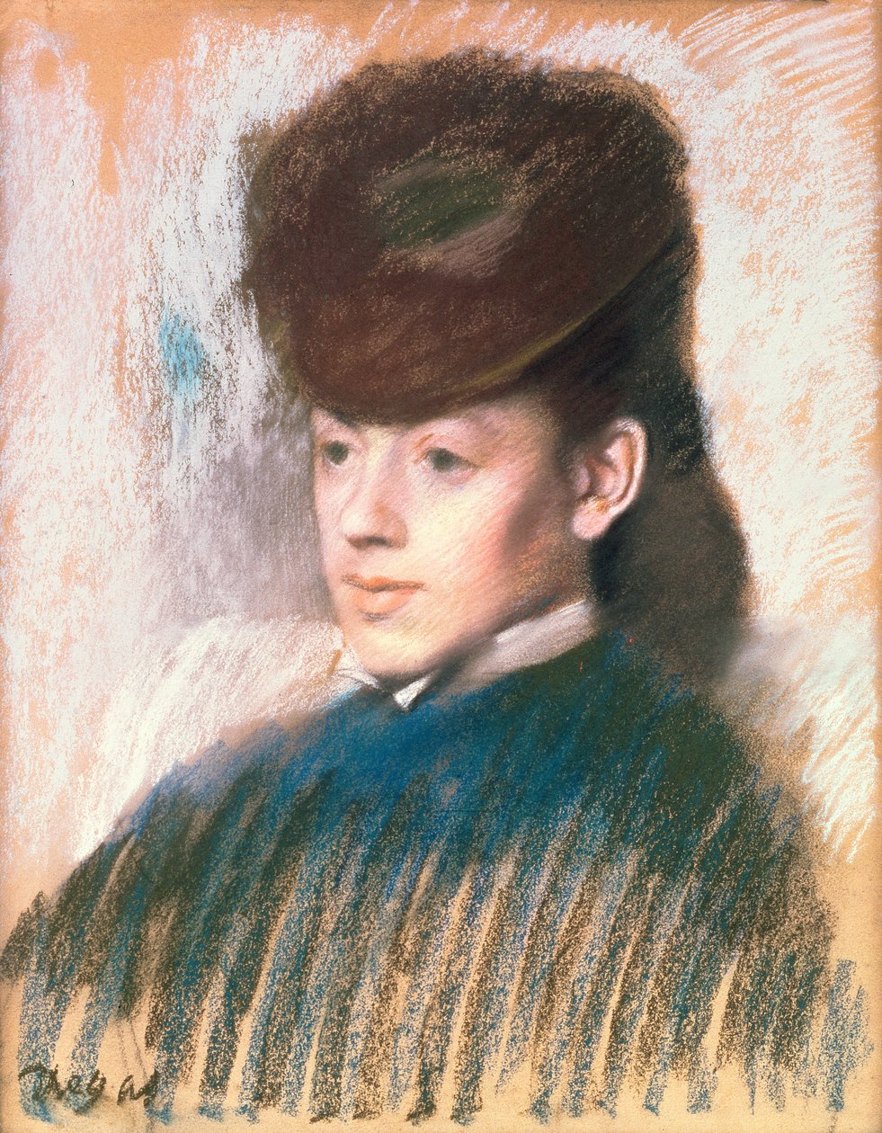 Matmazel Malo, 1875 dolayları (devetüyü kağıda pastel) by Edgar Degas