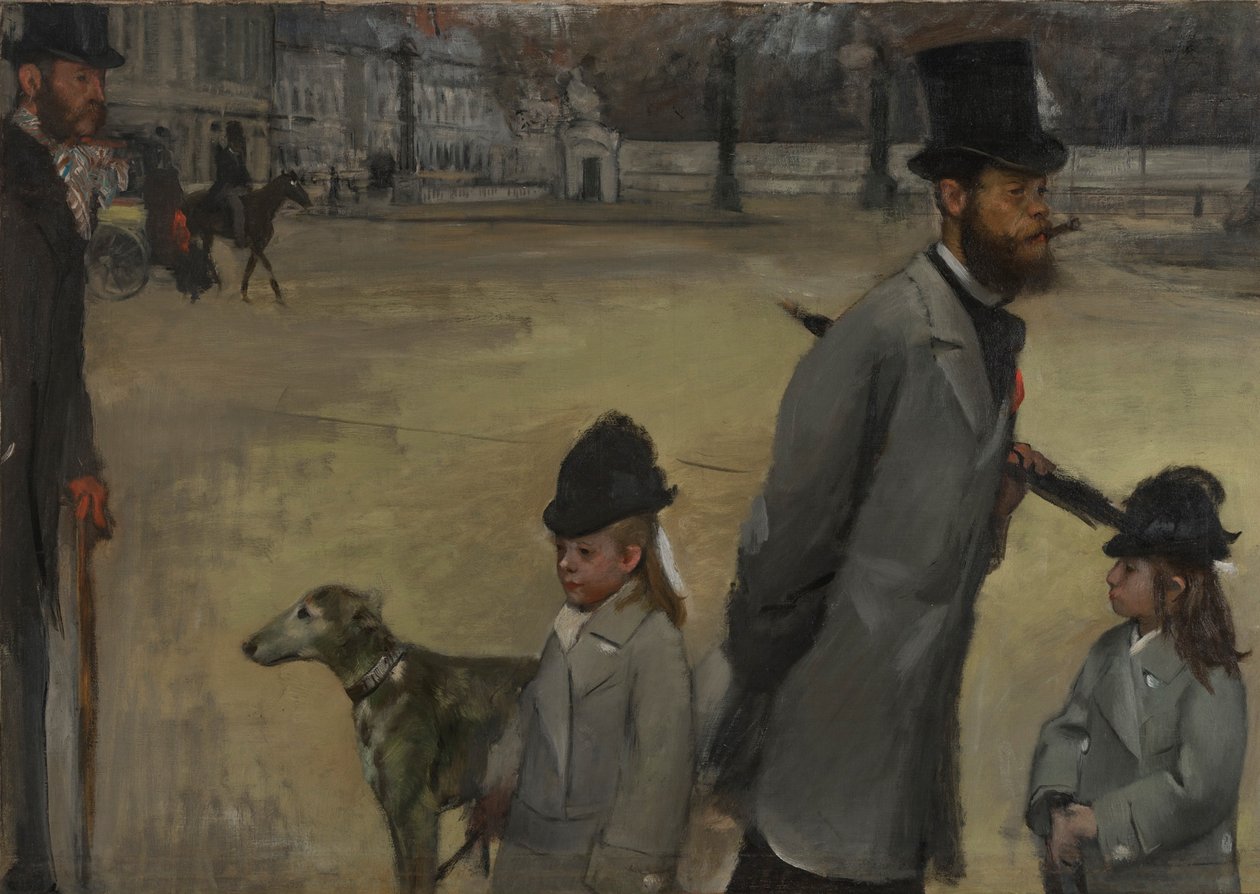 Place de la Concorde, 1875  by Edgar Degas