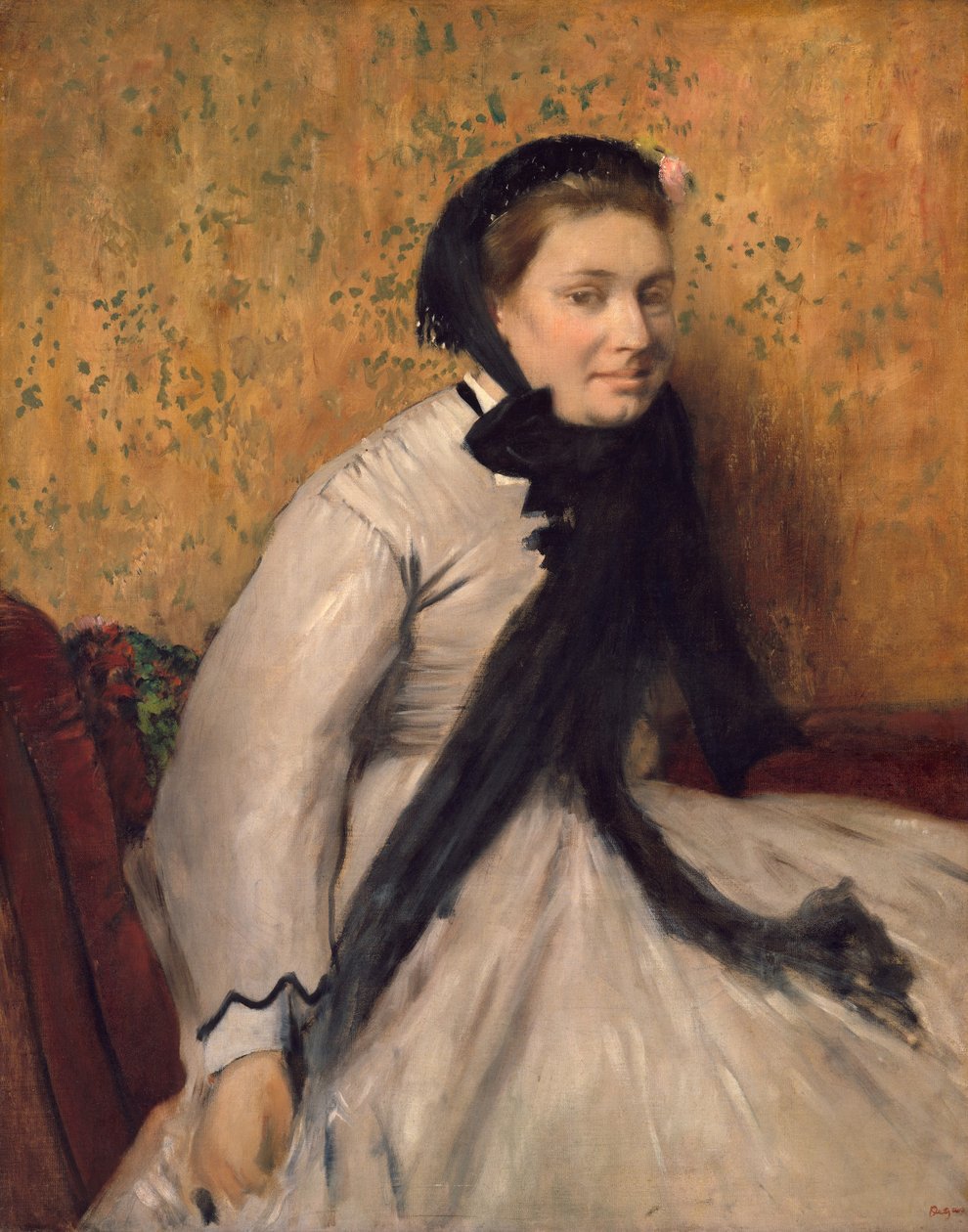 Gri Bir Kadının Portresi by Edgar Degas