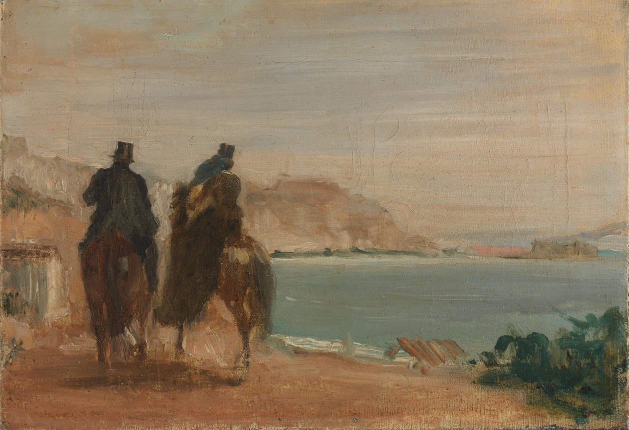 Deniz kenarında gezinti by Edgar Degas