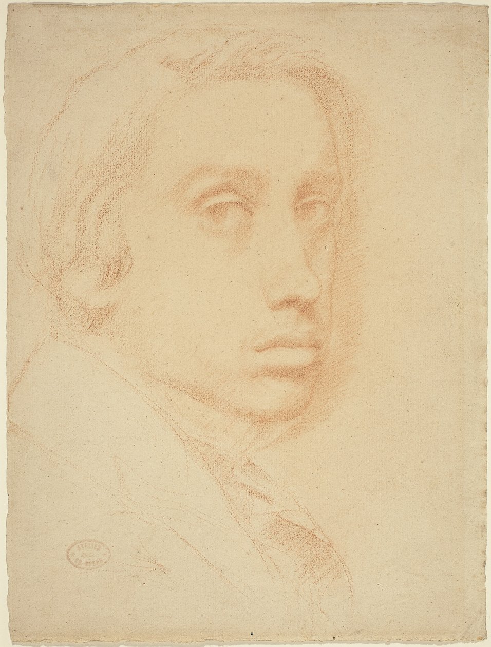 Self-Portrait, c.1855 (red chalk on laid paper) by Edgar Degas