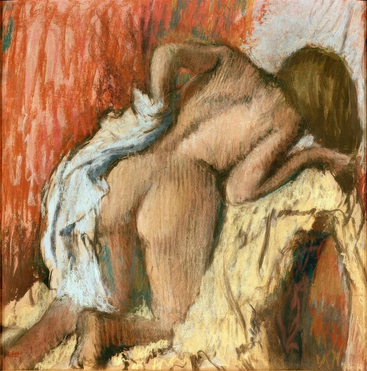 kadın kendini kurutma by Edgar Degas