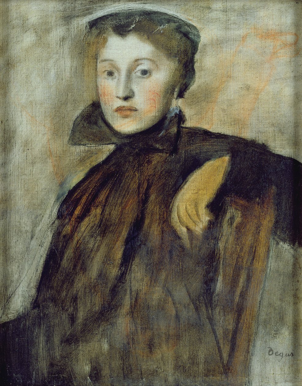 Bir Kadının Portresi için Çalışma, 1867 (çerçevesiz versiyon için ayrıca bkz. 154492) by Edgar Degas