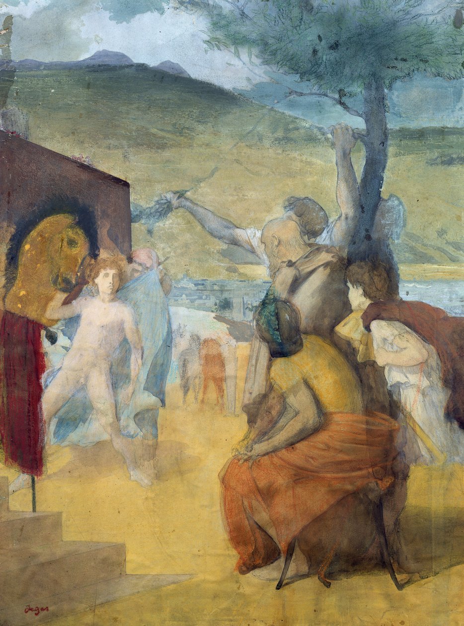 Klasik resim için çalışma by Edgar Degas