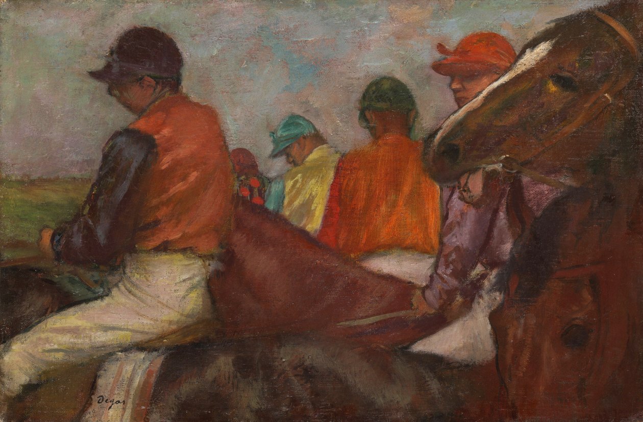 Jokeyler, c.1882 by Edgar Degas