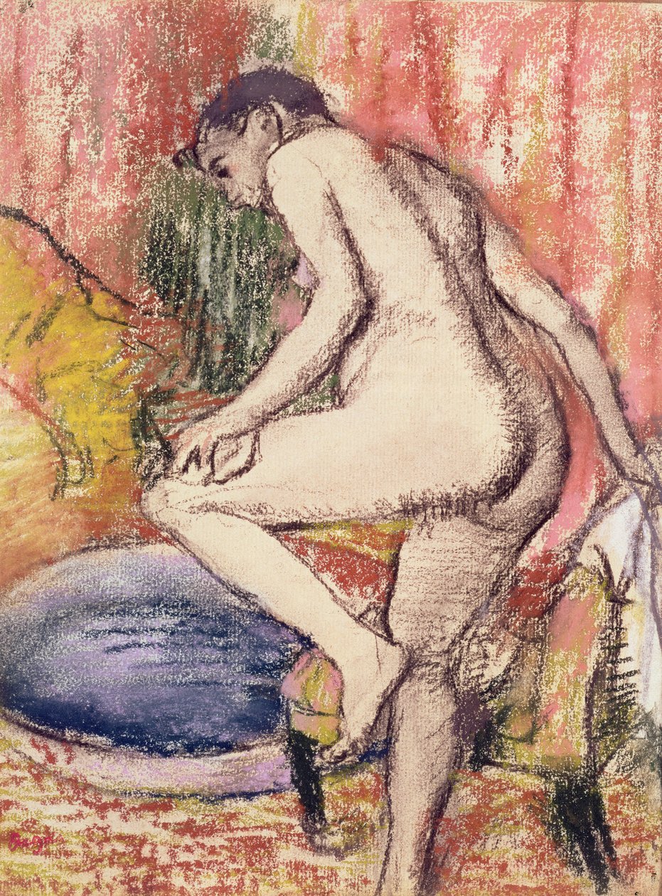 The Toilet, 1883 (pastel and chalk on paper) by Edgar Degas