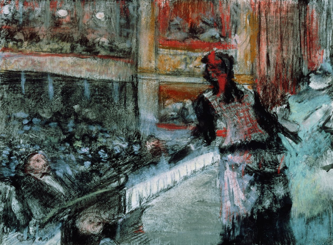Tiyatro sahnesi (pastel) by Edgar Degas