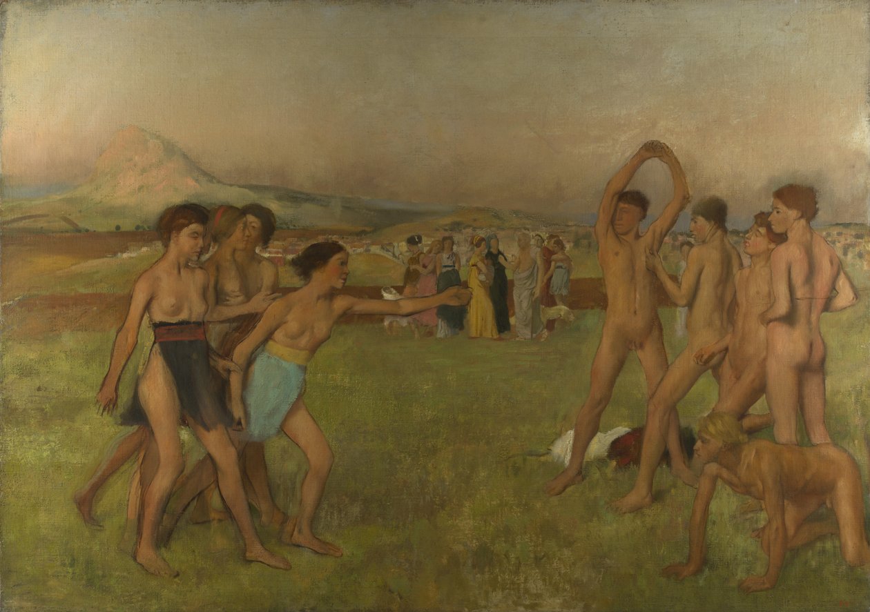 genç spartalılar by Edgar Degas