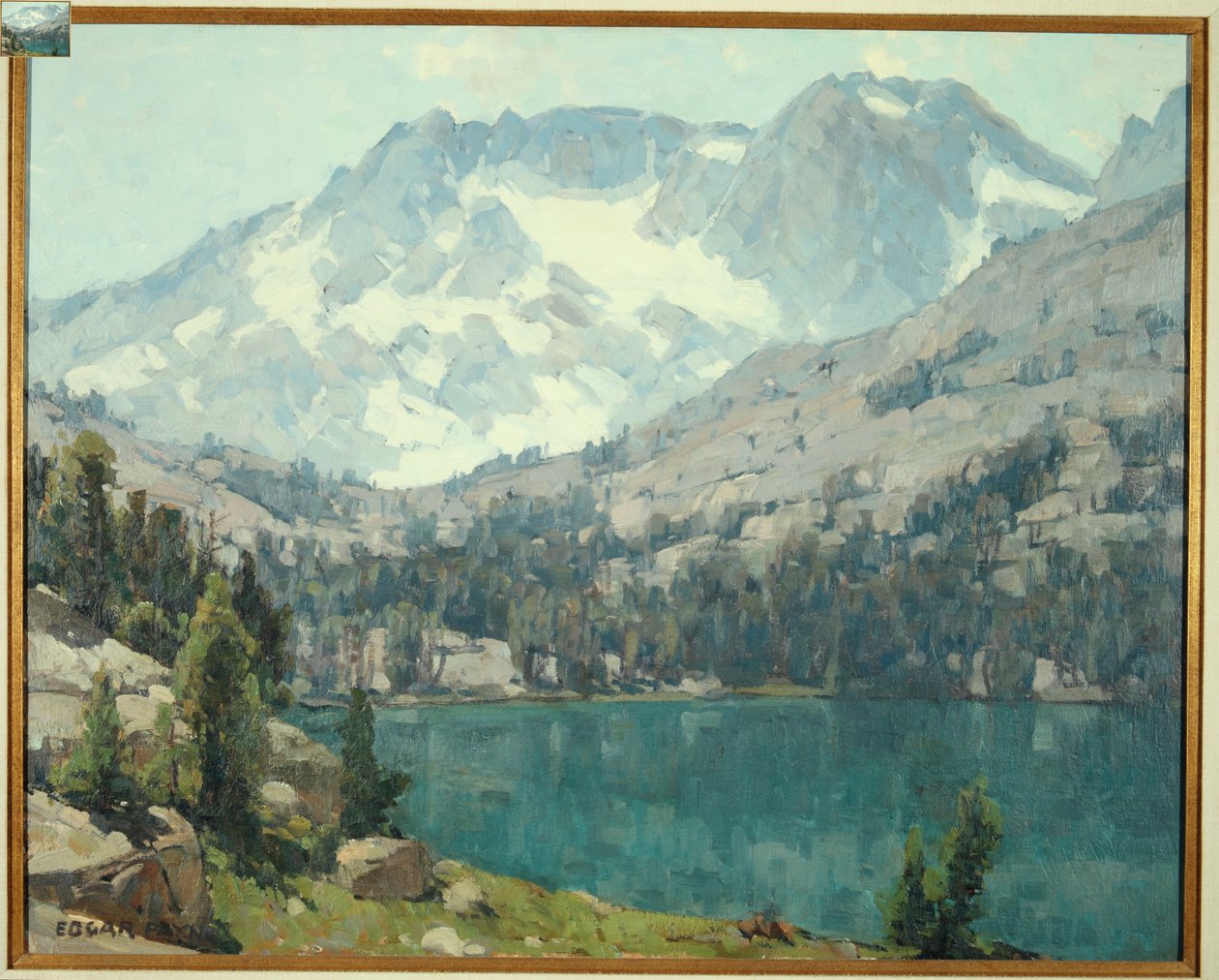 Sierra Gölü (tuval üzerine yağlı boya) by Edgar Alwin Payne