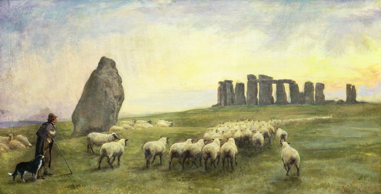 Eve Dönüş, Stonehenge, Wiltshire, 1891 by Edgar Barclay