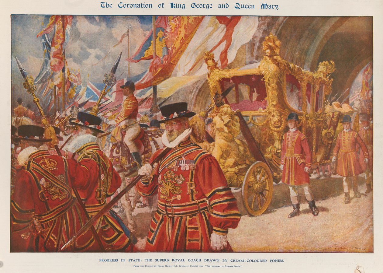 Kral George V'in taç giyme töreni by Edgar Bundy