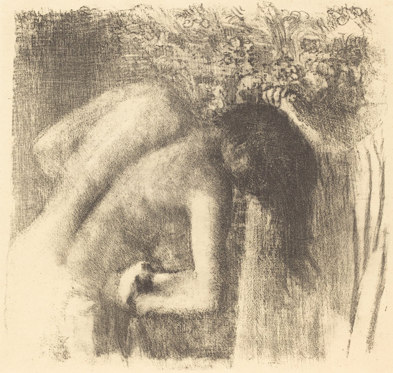 Banyodan Sonra Banyodan Çıkış Büyük tabak, c. 1891. by Edgar Degas