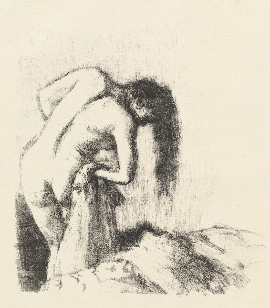 Banyodan Sonra Banyodan Çıkış Küçük tabak, c. 1891. by Edgar Degas