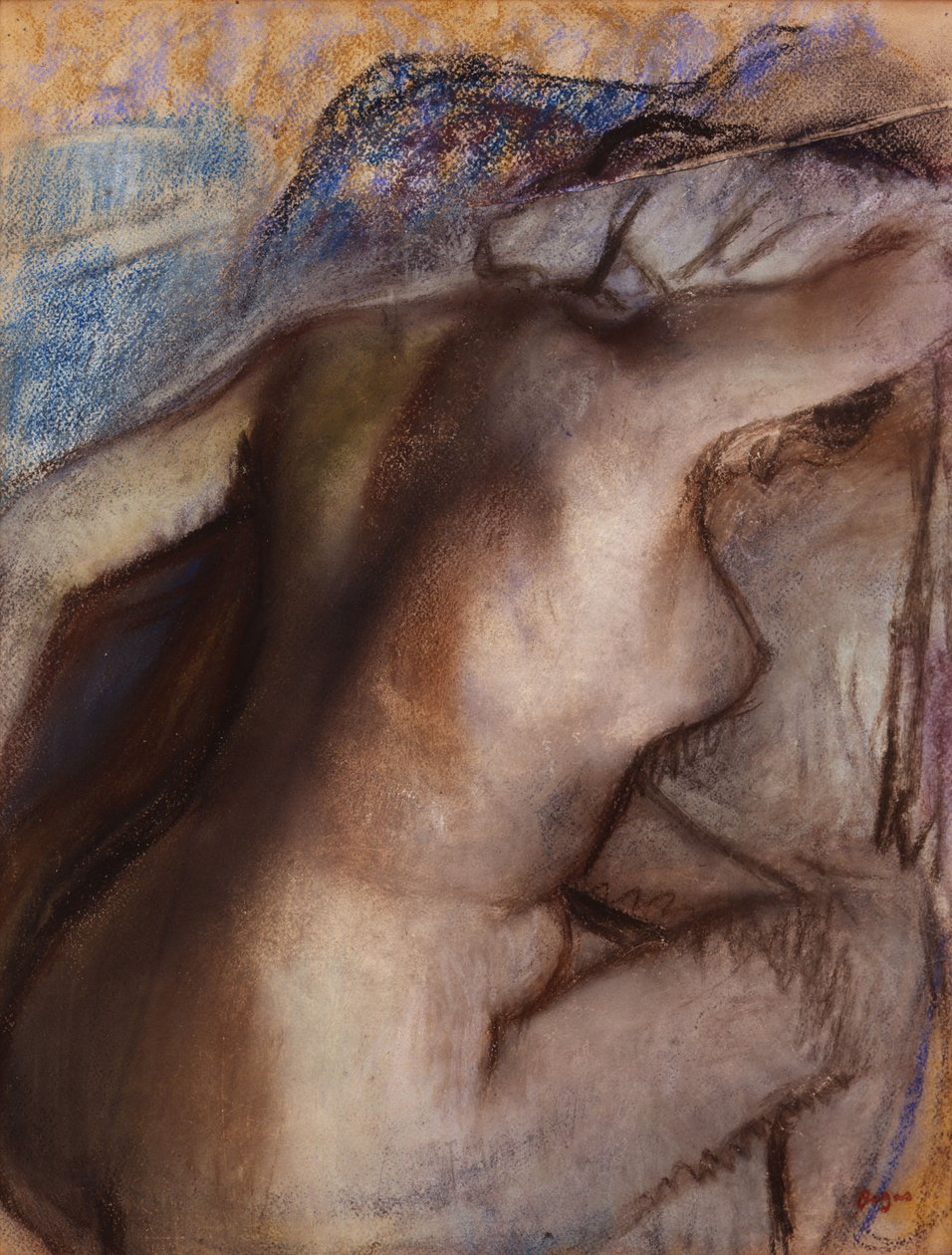 Banyodan Sonra Kadın Kendini Kurutuyor by Edgar Degas