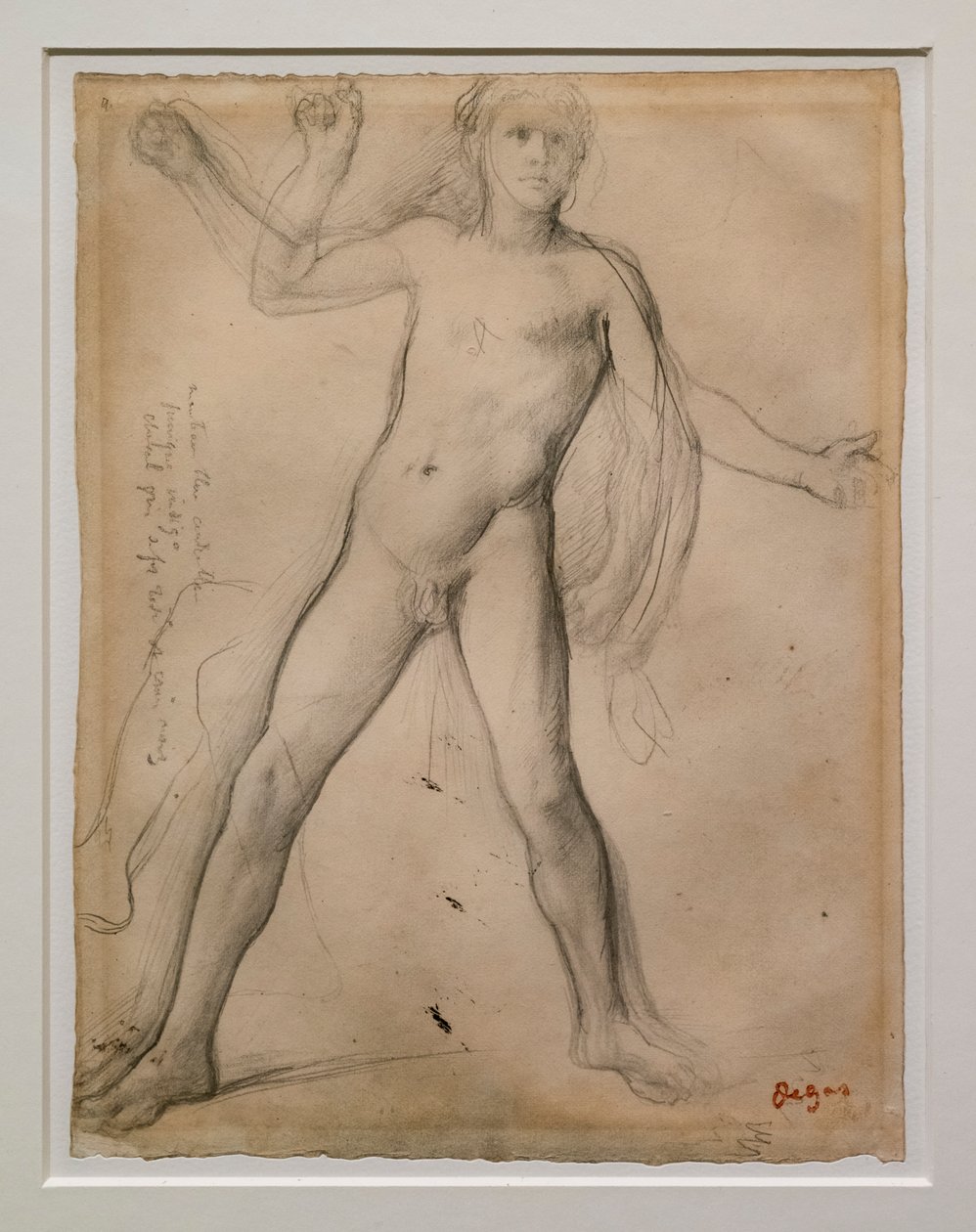 Alexander ve bacaklar çalışma. 1859-1861 civarında. Kağıt üzerinde siyah mürekkep ve grafit by Edgar Degas