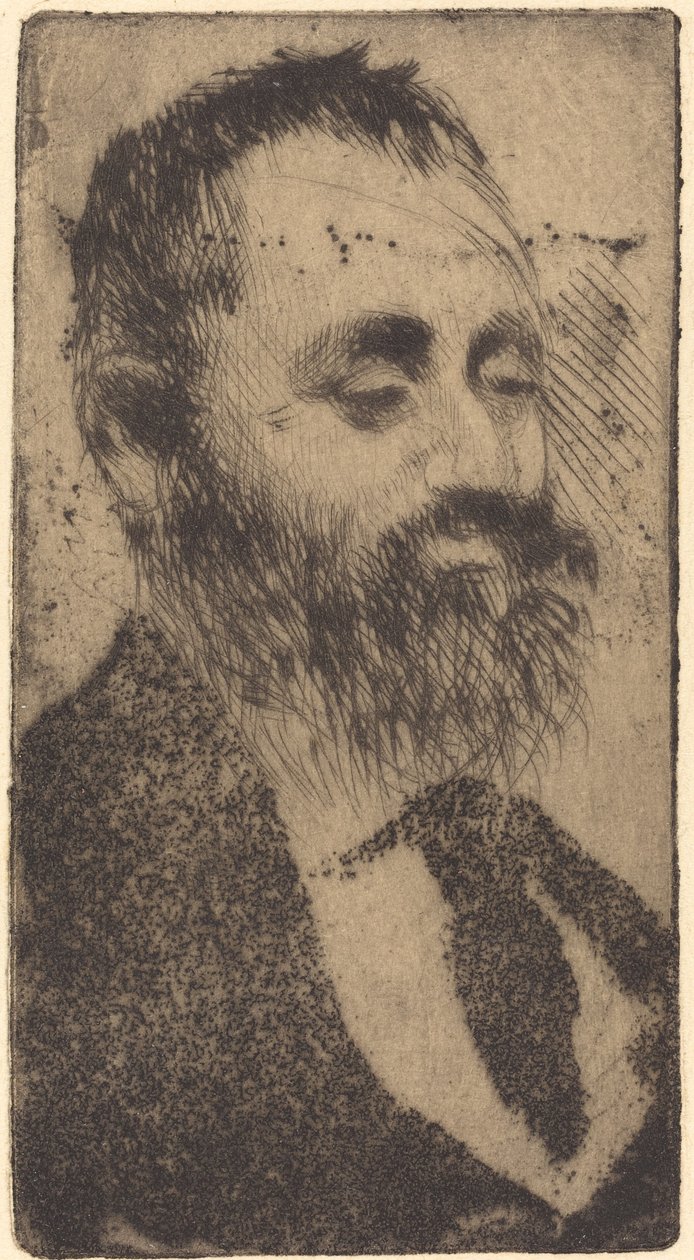 Alphonse Hirsch, 1875. by Edgar Degas