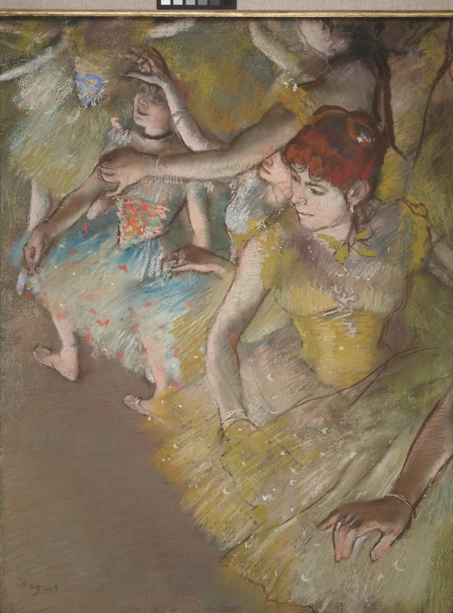 bale dansçıları sahnede by Edgar Degas