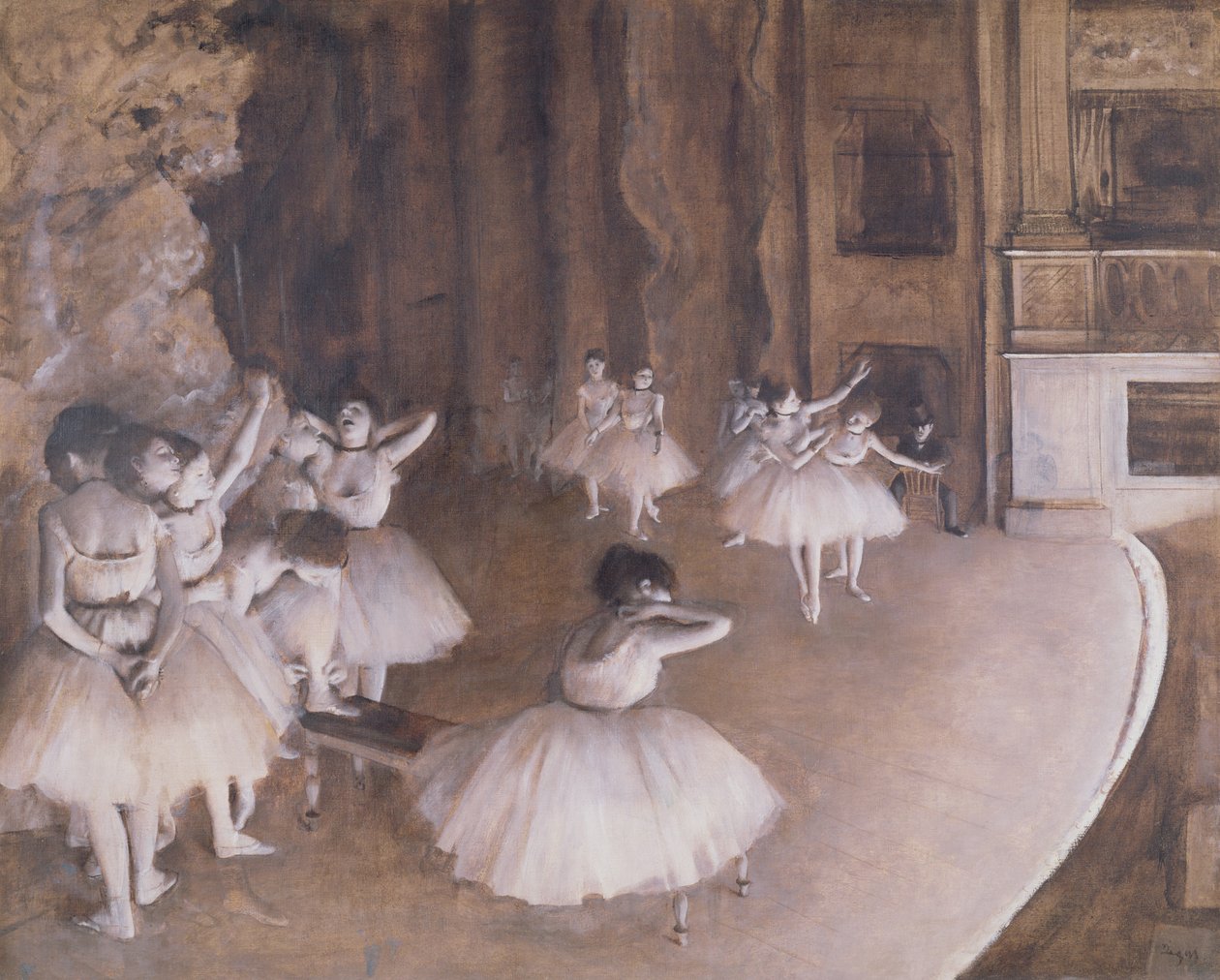 Sahnede Bale Provası by Edgar Degas