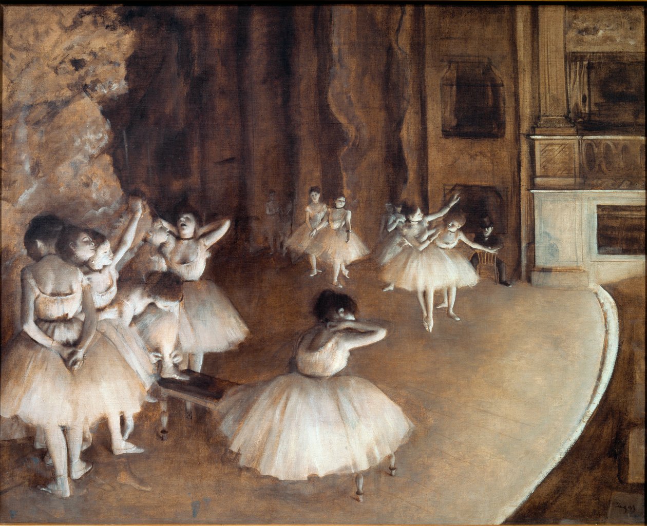 Sahnede bale provası by Edgar Degas