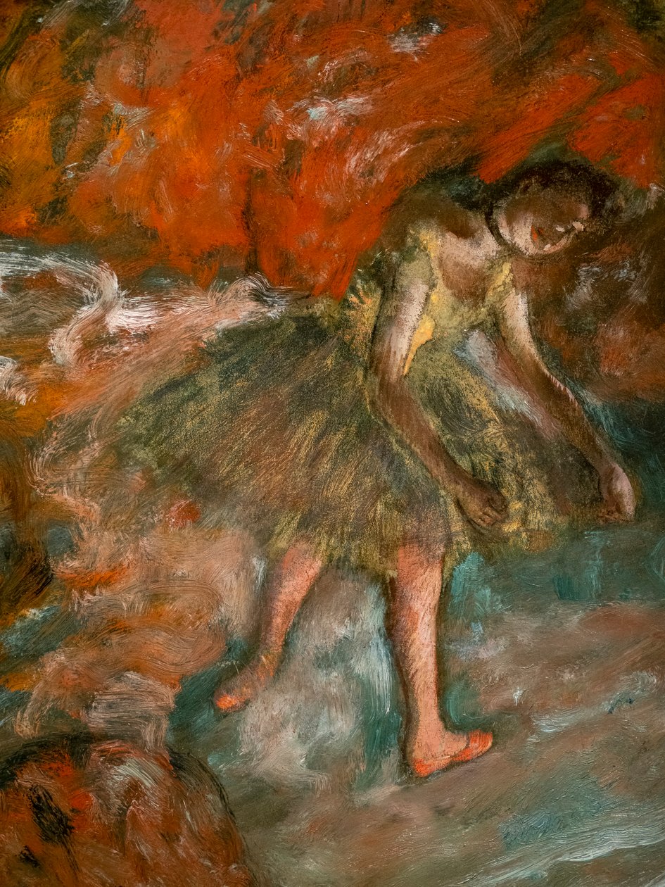 Bale sahnesi (detay). 1890 civarı. Kağıt üzeri yağlı boya, panel üzeri lamine. by Edgar Degas