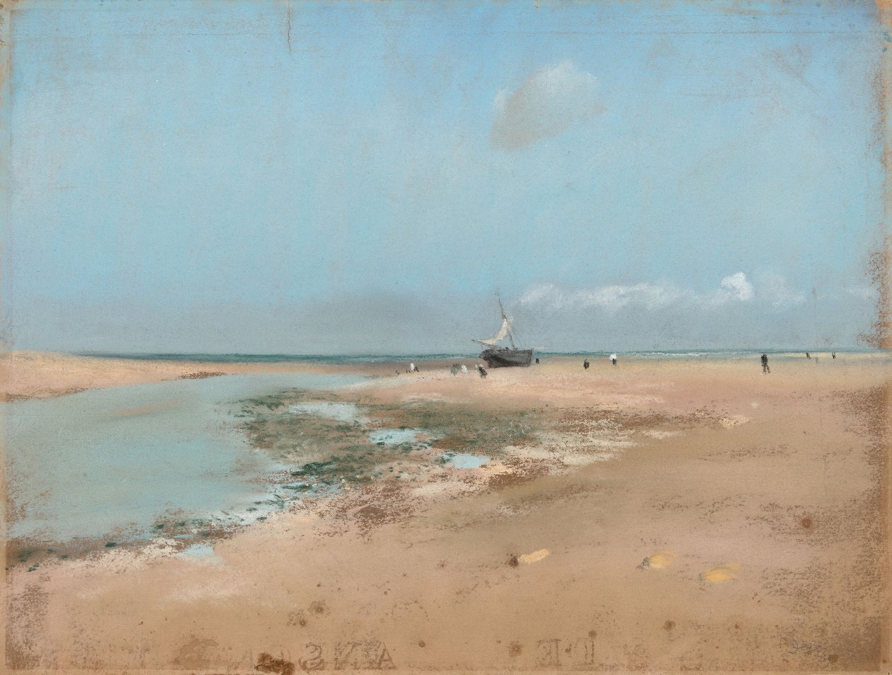 Low Tide Sahili (Nehrin Ağzı) by Edgar Degas