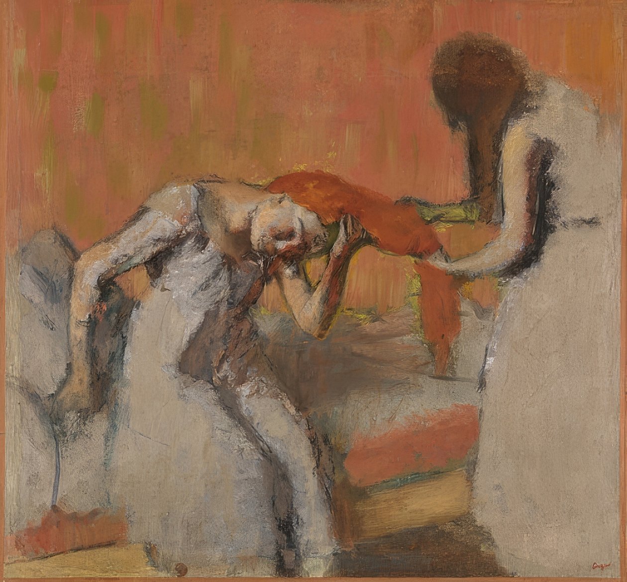 Tararken (la saç modeli). 1892-95 by Edgar Degas
