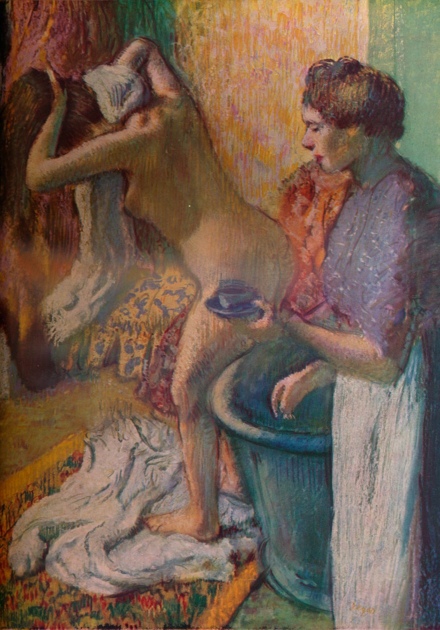 Banyodan sonra kahvaltı, 1883 by Edgar Degas