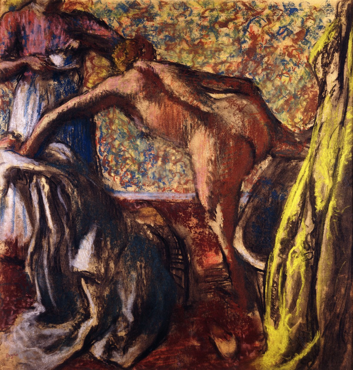 Banyodan Sonra Kahvaltı; Banyodan Sonra Kahvaltı, 1895-98 dolayları by Edgar Degas