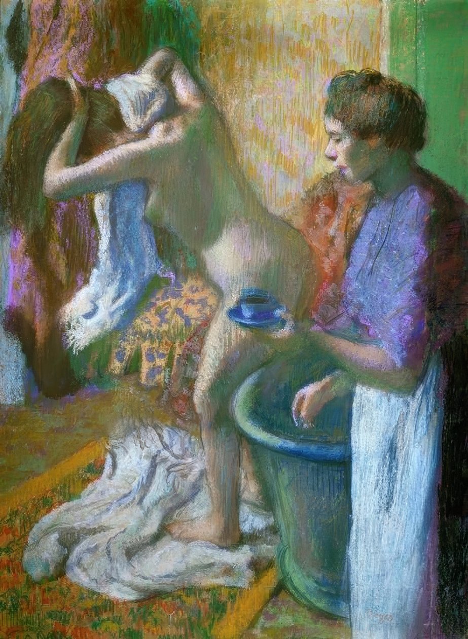 Banyodan sonra kahvaltı by Edgar Degas