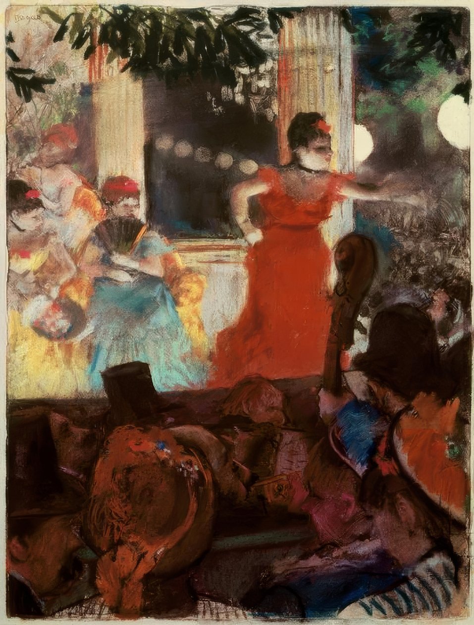Büyükelçiler için kafe-konser by Edgar Degas