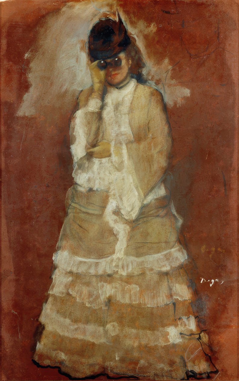Bayan dürbünlü by Edgar Degas