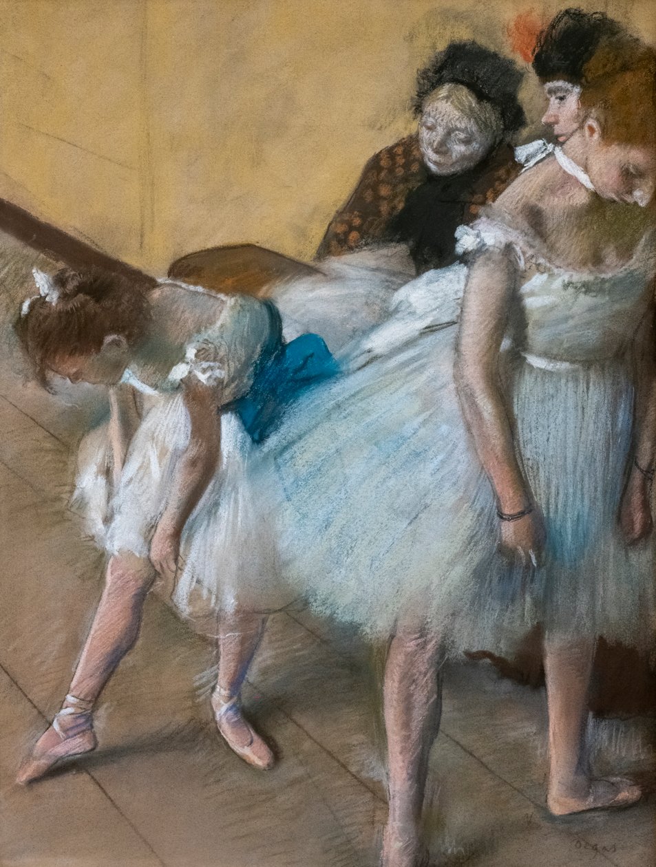 Dans sınavı. 1880. Kağıt üzerinde pastel. by Edgar Degas