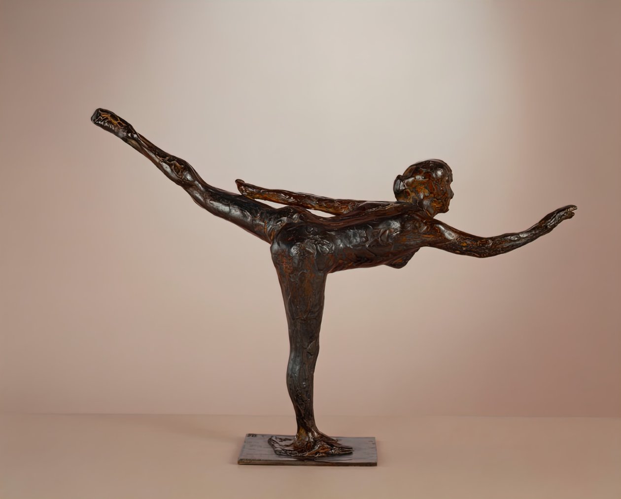 Dansçı: Sağ Bacakta Arabesk, Sol Kol Sırada, c. 1877-1885 yayınları c. 1919-1931. by Edgar Degas