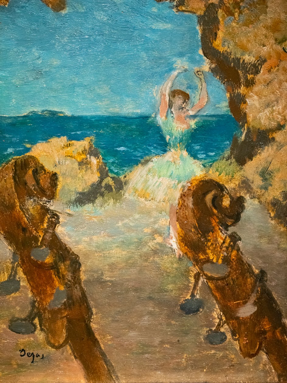 Dansçı. Bale sahnesi. 1891. Tuval üzerine yağlı boya. by Edgar Degas
